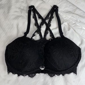 VS Pink Black Lace Date Bra - 34DD